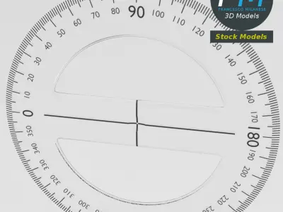 Circular protractor 3D model