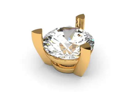 A package of solitaire ring heads engagement 3 prong printable 3D print model purchase