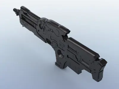 Sci-Fi Gun 02 3D model