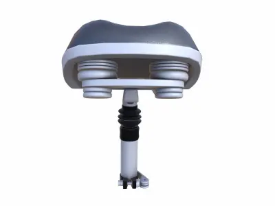 Bicycle Seat Low-poly 3D model 4