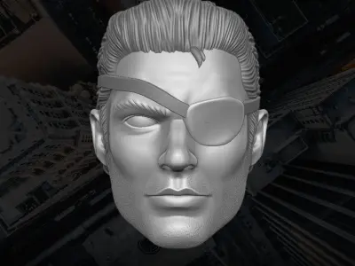 David Hasselhoff Nick Fury fan art 3D printable File 3D print model