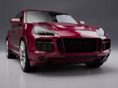 Porsche Cayenne Turbo S 2009 Low-poly 3D model