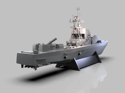 INS Mivtach Warship 3D print model