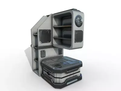 Sci-fi Cupboard - Space Station Prop Low-poly 3D model