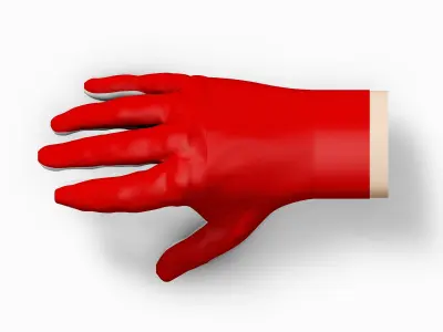 Hand ipt fil   autodesk inventor part file for glove design use Low-poly 3D model