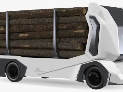 Einride Electric Autonomous Logging Truck 3D model