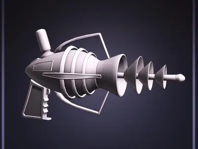 Concept Ice Gun Game Ready  3D model