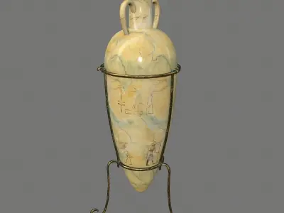 vase set greek Low-poly 3D model