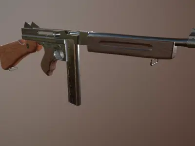 Thompson M1A1 3D model get