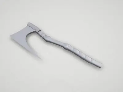 Game asset Pink-Headed Axe with Unique Design 3D model