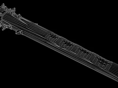 War Club Low-poly 3D model