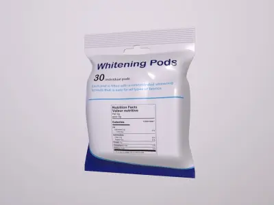 3D Stain removers and whiteners Whitening Pods - The packaging Low-poly 3D model