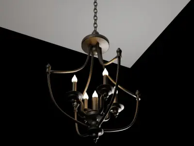 Mid-Poly Chandelier  3D model