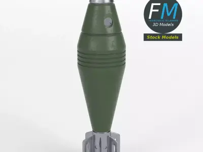 Mortar round 3D model