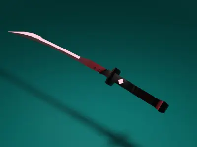 Low Poly Sci Fi Katana Low-poly 3D model