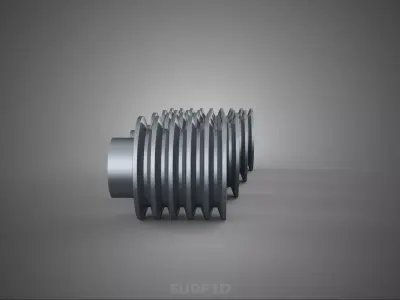 VARIOUS SET 5 6 7 8 GROOVE PULLEY SHEAVE MULTI TRACK WHEEL GEAR 3D model