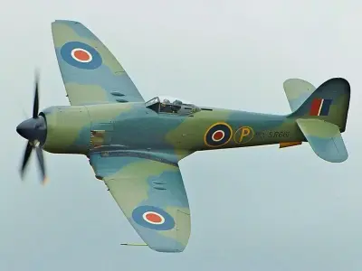 Hawker Sea Fury 3D model purchase