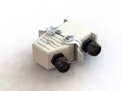 Tomada Industrial Turk TMH 10F Electrical Outlet 3D model
