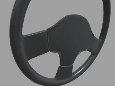 Steering Wheel Car 02 Low-poly 3D model
