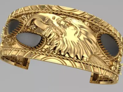 eagle bracelet 3D print model
