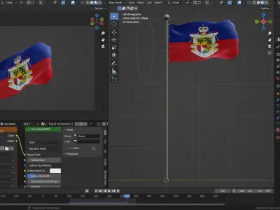 Animated Liechtenstein Flags 3D model