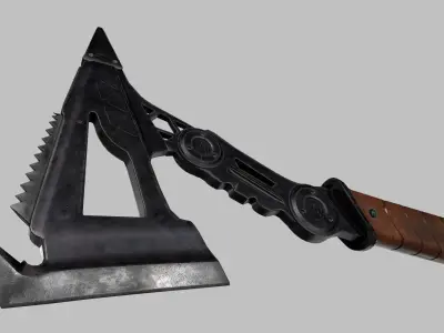 Combat Axe Low-poly 3D model