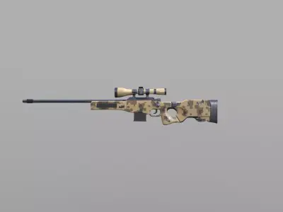 AWM BOLT ACTION SNIPER RIFLE 3D model