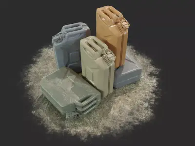 Gameready PBR Jerrycan Low-poly 3D model purchase