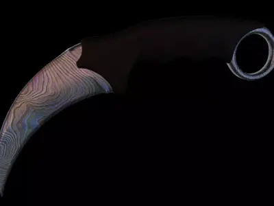 CSGO style Karambit knife Printable Low-poly 3D model