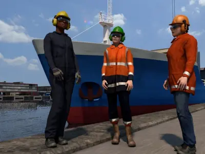  Rigged female workers 