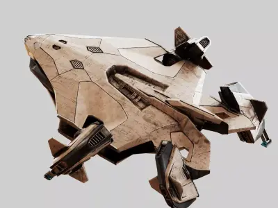 Sci-Fi Shuttle Ship 3D model