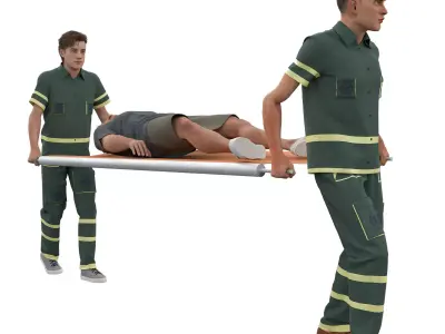 Emergency with Stretcher 3D model