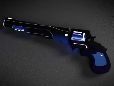 Sci-fi Gun 3D model shop