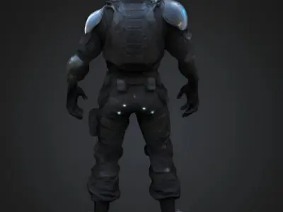 Near Future Soldier Free 3D print model
