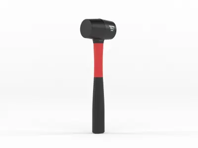 Fiberglass Handle Rubber Mallet 3D model
