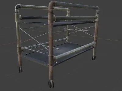 stroller vintage 3D model