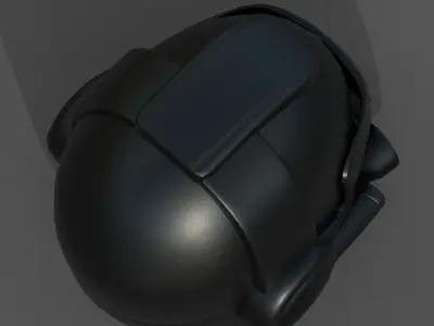 Helmet scifi military combat 3d  Low-poly 3D model 2