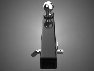 DOUBLE BALL HITCH MOUNT RECEIVER REVERSIBLE DROP TOWING TRAILER 3D model