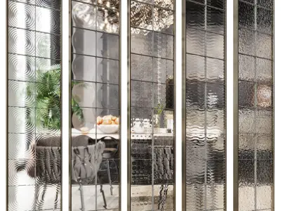 Glass block partition 5 3D model
