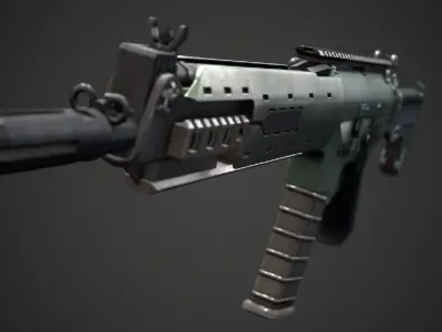 AK5C Rifle Low-poly 3D model