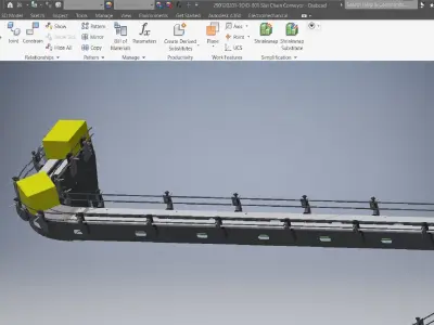 Slat Chain Conveyor industrial machine 3D model