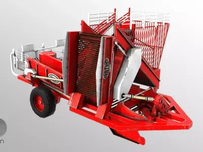 Gilles R136 Loader Low-poly 3D model