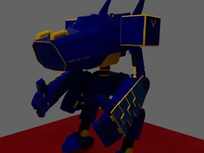 Mech-bot robot Free low-poly 3D model