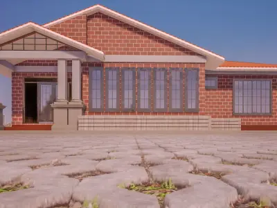 3 Bedroomed Bungalow Free 3D model