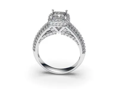 solitaire with ring sizes  8 part S70 3D print model