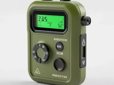 Portable Radiation Detector Device 3D model