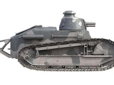Renault FT17 Light Tank Low-poly 3D model