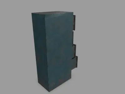 Cabinet metal box Low-poly 3D model purchase
