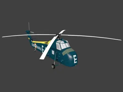 Sikorsky S 58 Free low-poly 3D model