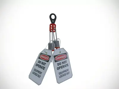 Lockout Tagout Low-poly 3D model